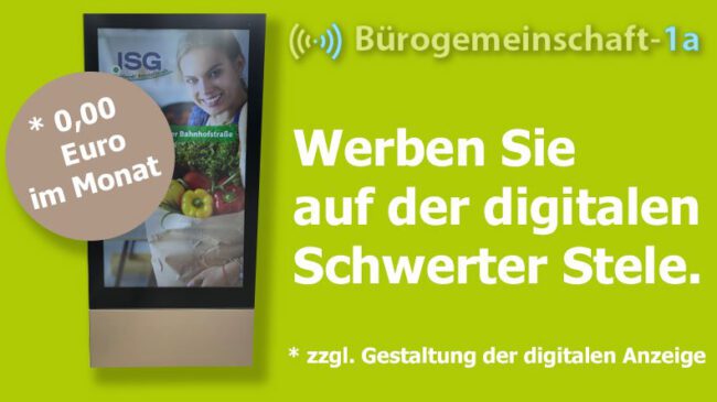 Werben auf der digitalen Schwerter Stele