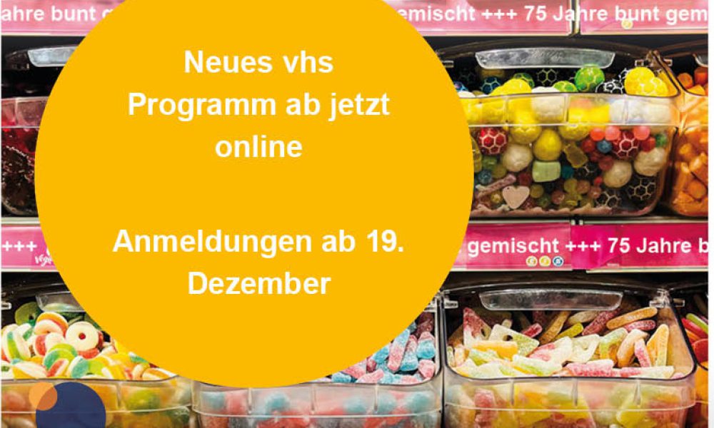 75 Jahre bunt gemischt! Anmeldestart zum vhs-Frühjahrsprogramm ab 19. Dezember