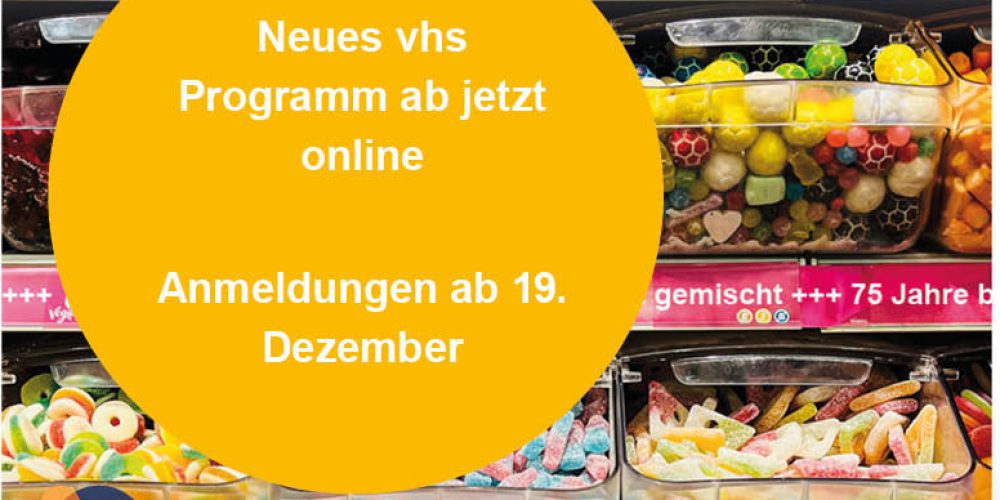 75 Jahre bunt gemischt! Anmeldestart zum vhs-Frühjahrsprogramm ab 19. Dezember